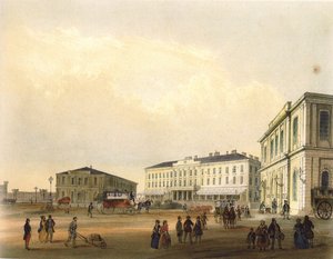 La stazione di Wiener-Gloggnitzer e Brucker da Nicolas Marie Joseph Chapuy